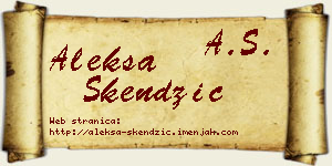 Aleksa Skendžić vizit kartica